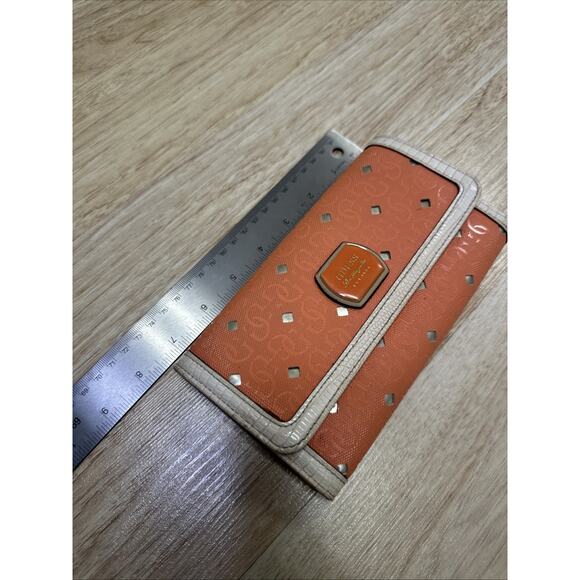 GUESS Los Angeles Women’s Leather Large Wallet Mirrored Hula GIRL Orange Y2K - Picture 7 of 8
